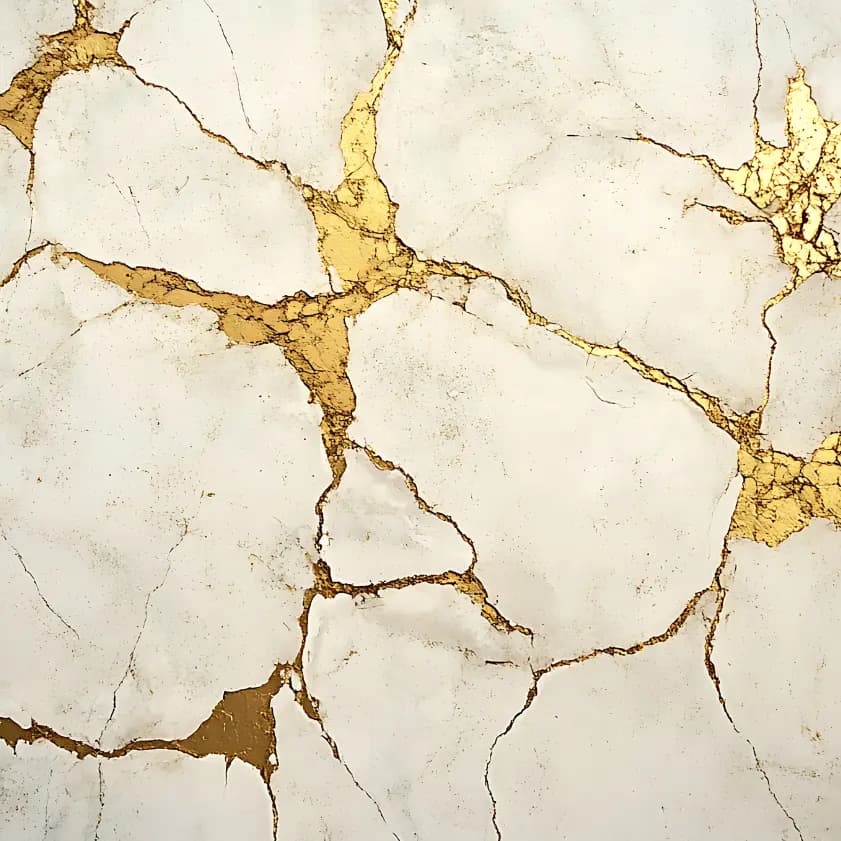 cracked porcelain gold repair macro